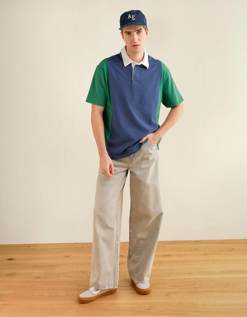 American Eagle  AE Standard Fit Rugby Shirt for Men | Best Price UAE