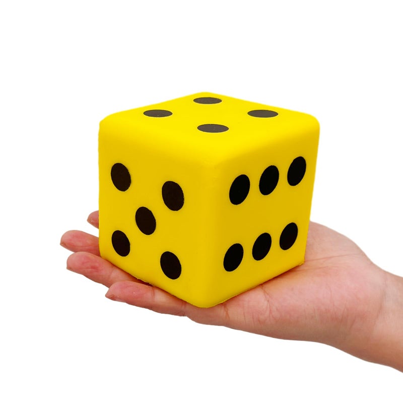 funnysquee 315 Inches Foam Dice Toy A FunFilled Kawaii Dices Educational Toy for Kid Board Game and Learning Sessions Fortunate Yellow - Image 3