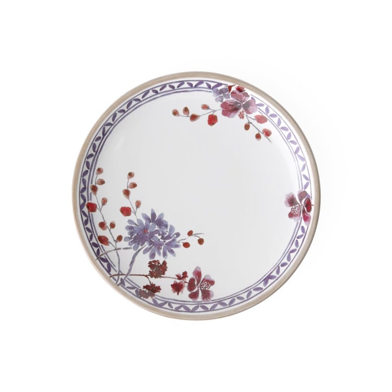 Villeroy & Boch Villeroy  Boch Artesano Provencal Lavender Salad Plate 85 in Premium Porcelain WhiteMulticolored 