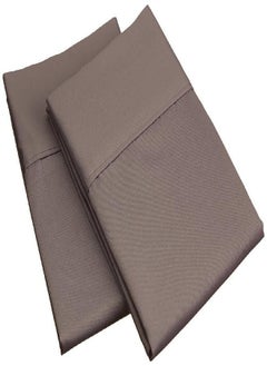 Superior 700 Thread Count Egyptian Cotton Pillowcase Bed Set, Modern Solid Sateen, Naturally Breathable and Cooling, Extra Comfort Pillow Cover, Includes: Two Pillowcases, Standard, Grey