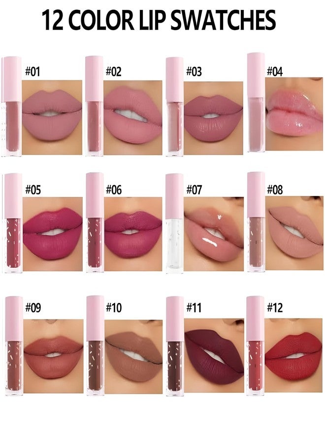 Bajajbeautyshop 12 pieces Book Style Velvet Liquid Matte Lipstick Waterproof, Non Stick, Nude Lip Glossy Combo Pack Lipsticks For Women -(12 Colour Liquid Lipstick Set) - Image 4