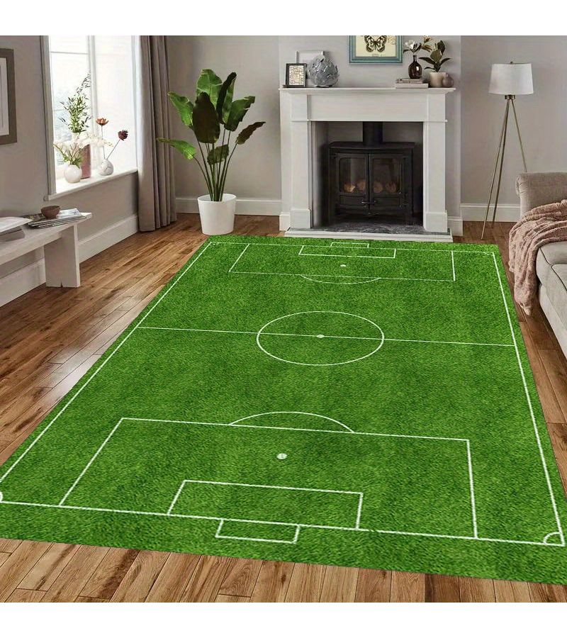 Thick 1.1cm Kitchen Floor Mat Football Field Pattern Non Slip Wear Resistant For Kitchen Living Room Entrance Balcony Home Decoration 40cmx60cm 15.7inx23.62in - Image 4