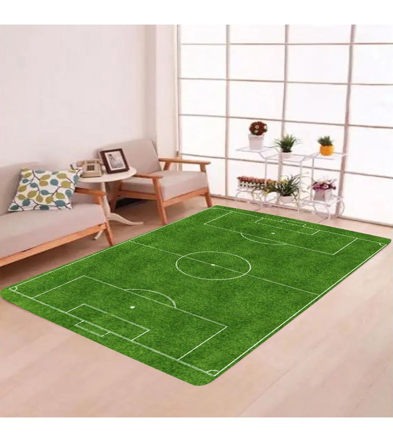 Thick 1.1cm Kitchen Floor Mat Football Field Pattern Non Slip Wear Resistant For Kitchen Living Room Entrance Balcony Home Decoration 40cmx60cm 15.7inx23.62in - Image 1