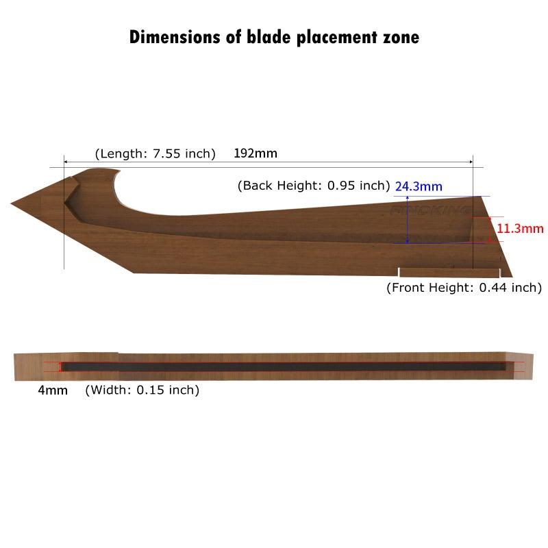 FINDKING Walnut Knife Edge Guard, Wooden Magnetic Knife Sleeve for Counter, Drawer, Knife Bag, Light, Portable Blade Sheath Cover, Suitable for 7" Japanese Kitchen Knife (Knife Not Included) - Image 3
