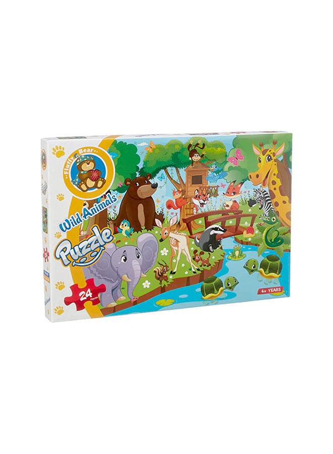 Fluffy Bear CR-3002 Wild Animals Shaped Puzzle - 24 Pieces