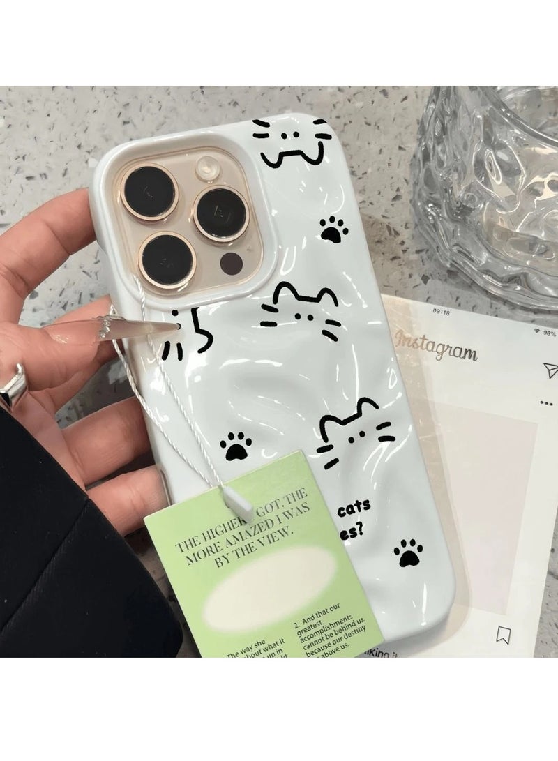 NIBEMINENT Cute Kitten Protective TPU Case Cover For IPhone 14, White