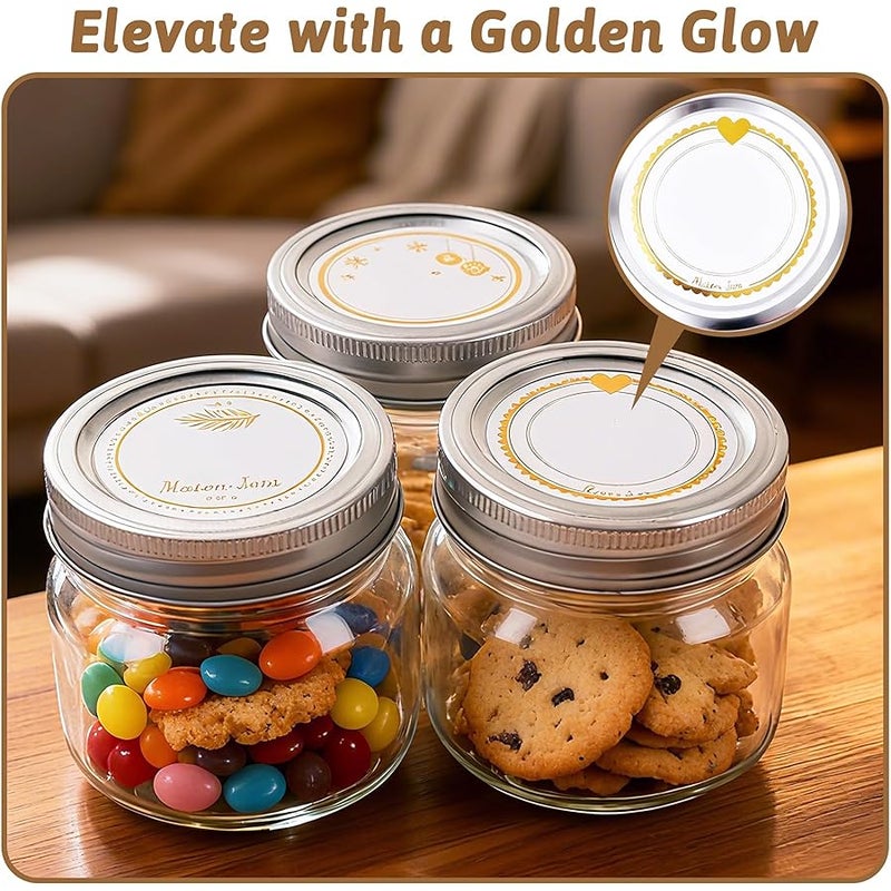 StarSide 8 oz Glass Mason Jars with Airtight Lids and Bands,30 Pack with Labels &Tags, Half Pint Canning Jars for Honey, Jam, Candies, Jelly, Spice, DIY Crafts & Wedding Favors - Image 2