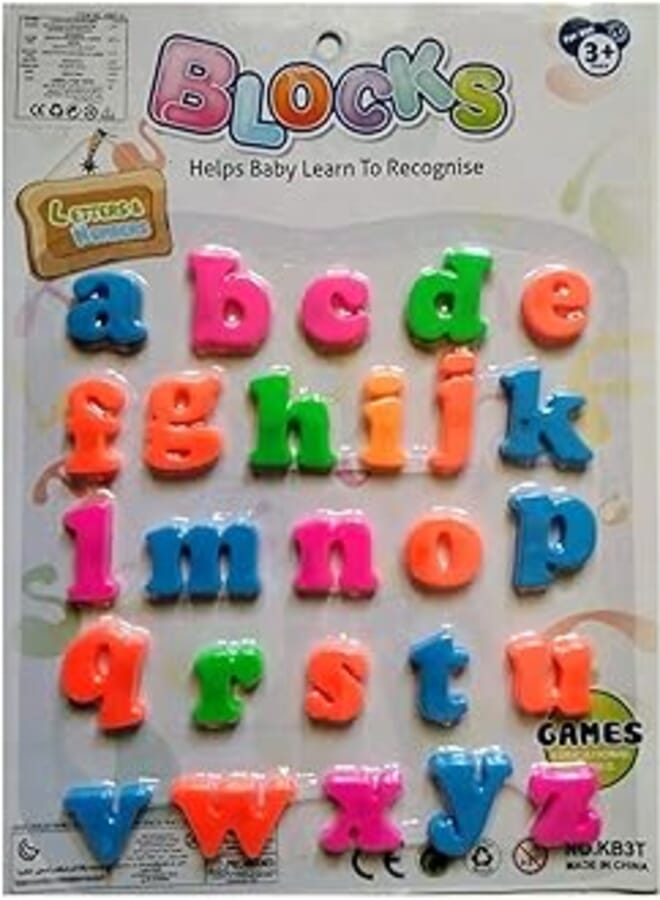 حروف انجليزية مغناطيسية تلتصق بالسبورة البيضاء (صغيرة)