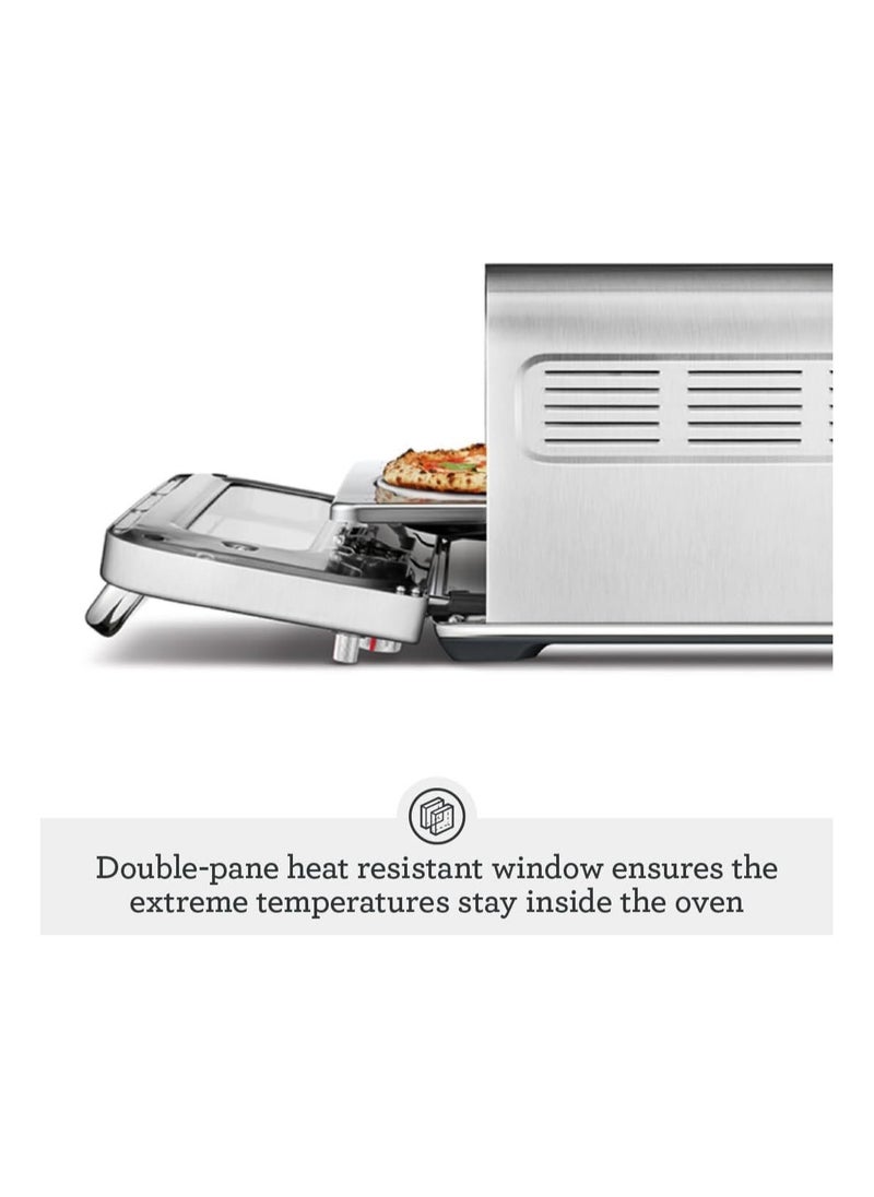 Sage - Sage - The Smart Oven Pizzaiolo - Pizza Oven - Brick Oven Performance for Wood Fired Style, Brushed Stainless Steel - UAE Version, 2 Year Manufacturer Warranty - Image 1