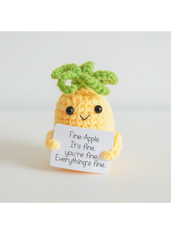 Handmade Wool Yarn Pineapple Cute Charm - Optimized