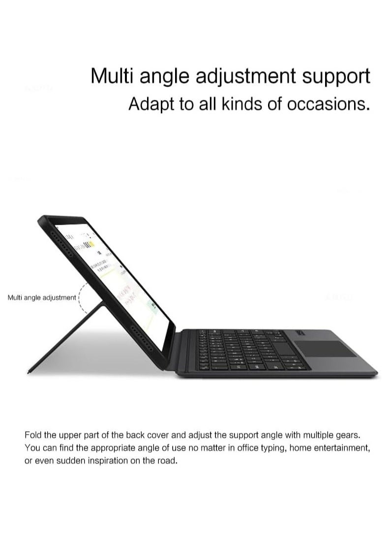 Generic - Keyboard Case for Samsung Galaxy Tab S10 Ultra (2024) Bluetooth Removable Keyboard with Smart Touchpad u0026 Leather Protective Cover with Multi-angle Bracket - Image 1