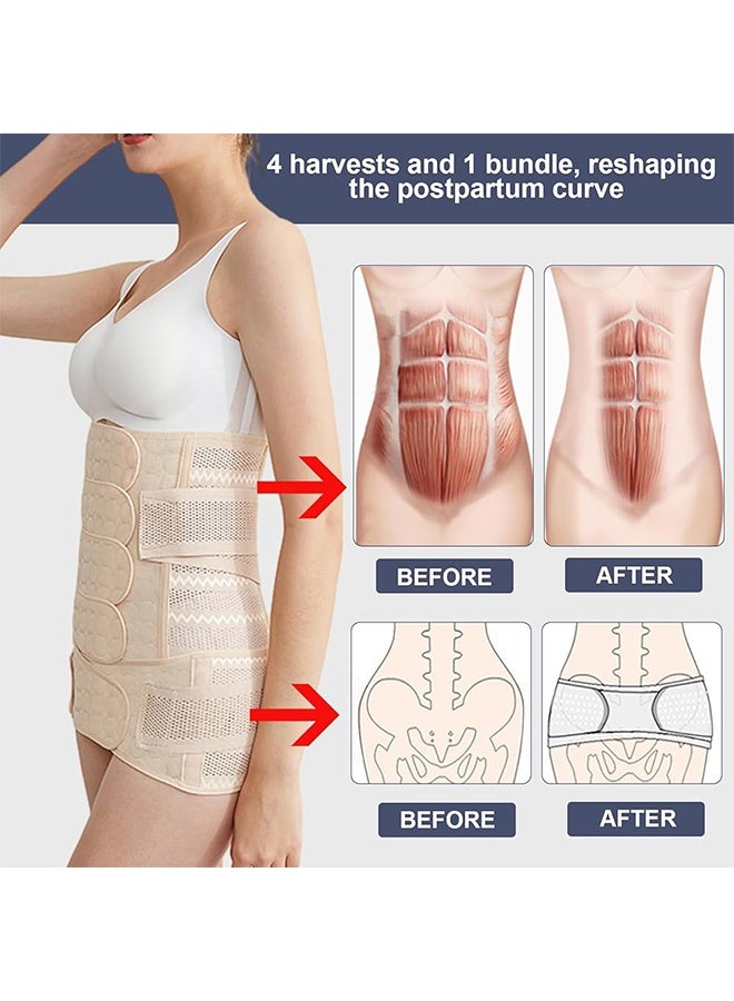 Generic 2 in 1 Adjustable Postpartum Belly Wrap C-Section Recovery Belt, Abdominal Binder, Waist, Pelvis, & Girdle Support Corset for Postnatal Recovery – Comfortable, Breathable  - Image 3