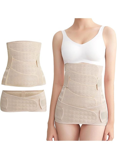 2 in 1 Adjustable Postpartum Belly Wrap C-Section Recovery Belt, Abdominal Binder, Waist, Pelvis, & Girdle Support Corset for Postnatal Recovery – Comfortable, Breathable