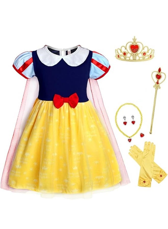 Disney store Princess Costume Dress for Girls - Birthday Party & Halloween Cosplay Outfit with Accessories, Sparkling Tutu Dress for Kids Includes Wand & Gloves Accessories - Perfect for Role Play, Pageants & Themed Events ﻿ - Image 1