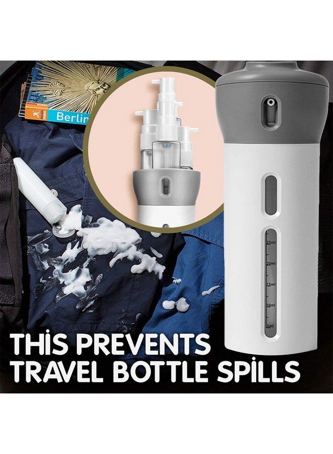 CHIVENIDO 4 in 1 Travel Dispenser, CHIVENIDO Lotion Shampoo Gel Travel Dispenser Bottle Sets Shower Bottles Refillable Travel Bottles for Makeup Travel Supplies (Grey) - Image 5