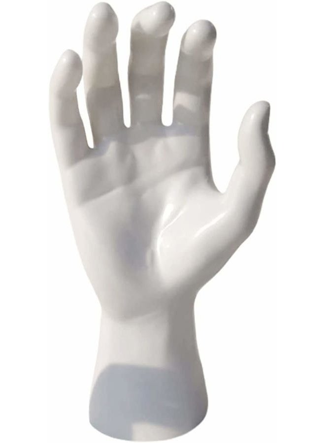 koTTIYA Hand Mannequin Jewelry Display Stand Male Hand Model Bracelet Bangle Gloves Ring Display Stand Organizer Bracelet Holder - White Right - Image 2