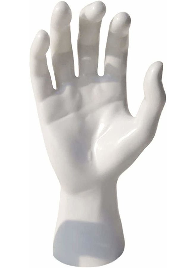 koTTIYA Hand Mannequin Jewelry Display Stand Male Hand Model Bracelet Bangle Gloves Ring Display Stand Organizer Bracelet Holder - White Right - Image 5
