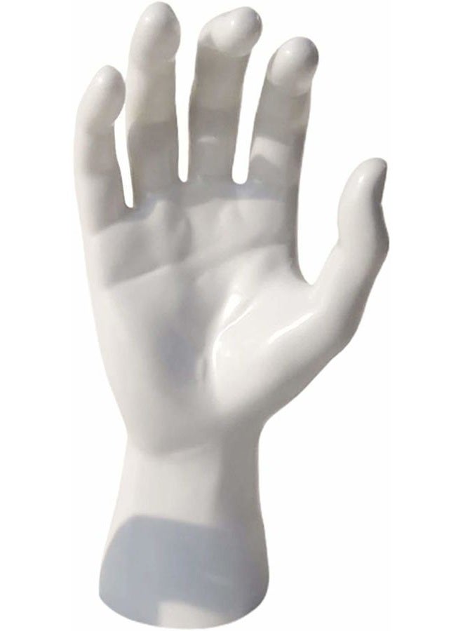 koTTIYA Hand Mannequin Jewelry Display Stand Male Hand Model Bracelet Bangle Gloves Ring Display Stand Organizer Bracelet Holder - White Right - Image 4