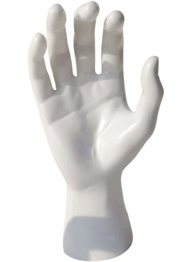 koTTIYA Hand Mannequin Jewelry Display Stand Male Hand Model Bracelet Bangle Gloves Ring Display Stand Organizer Bracelet Holder - White Right - Image 1