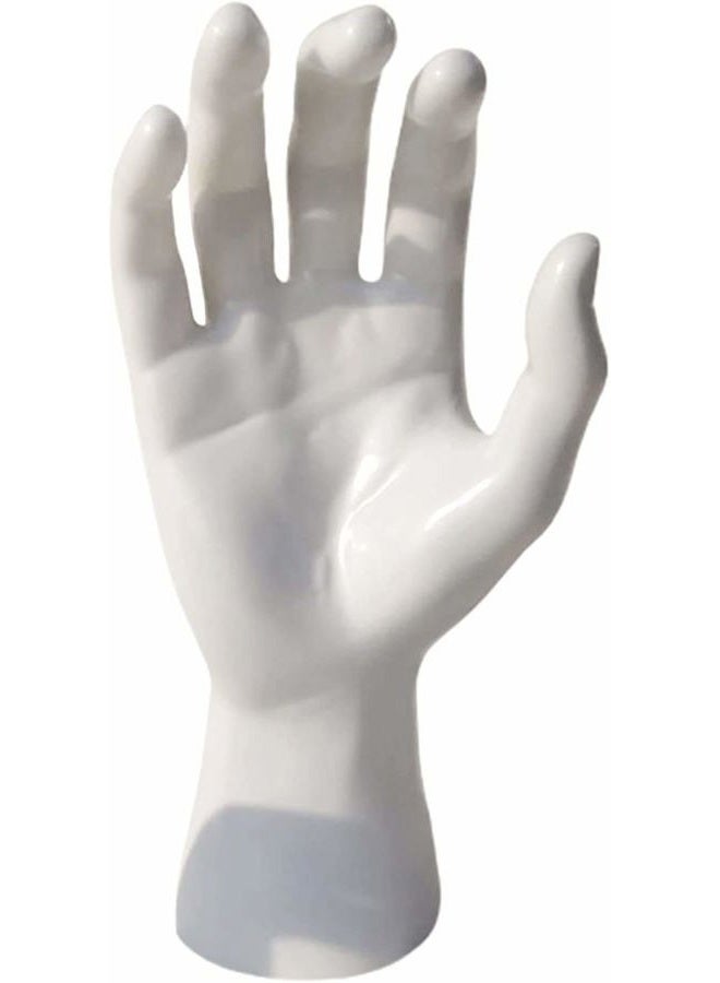 koTTIYA Hand Mannequin Jewelry Display Stand Male Hand Model Bracelet Bangle Gloves Ring Display Stand Organizer Bracelet Holder - White Right - Image 3