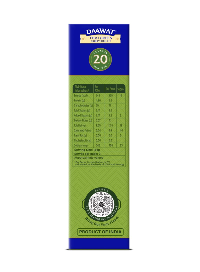 Daawat Thai Green Curry Rice Kit - Image 2