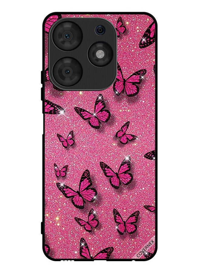 Covernex Protective Case Cover For Tecno Spark 10 Pro Glitters & Butterflies - Image 1