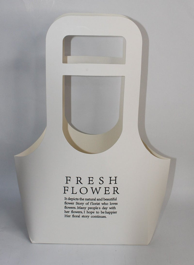 Y1 Flower Paper Bag White (10 pcs per pack)