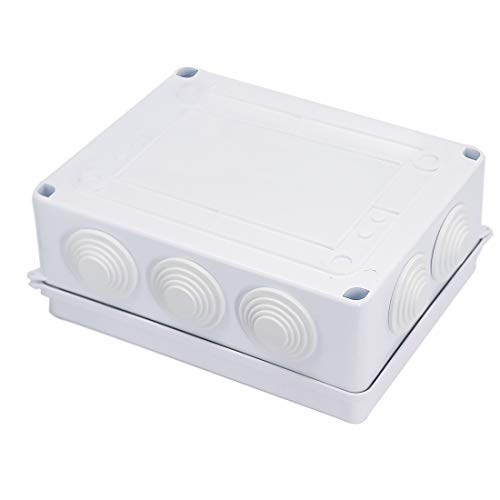 Zulkit Junction Box ABS Plastic Dustproof Waterproof IP65 Universal Electrical Boxes Project Enclosure White 7.9 x 6.1 x 3.1 inch (200 x155 x 80mm) - Image 3