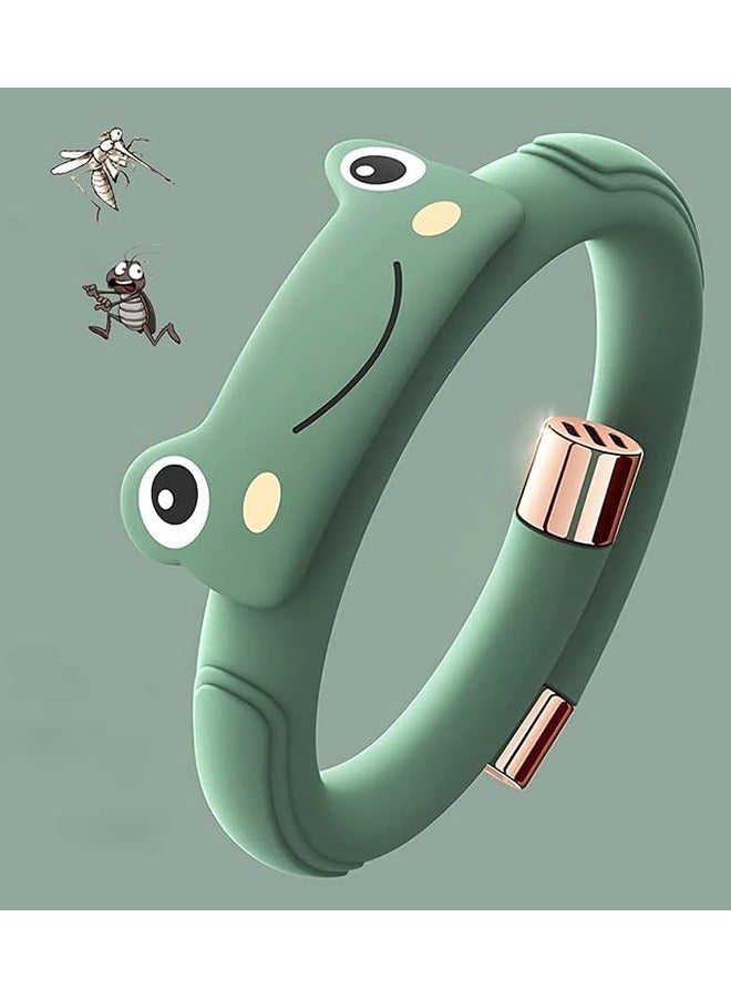 Mosquito Repellent Bracelet, Insect Repellent Bands Essential Oil Diffusion Mosquito Wristband DEET-Free Natural Plant for Babies Kids Adults (Green) - Image 1