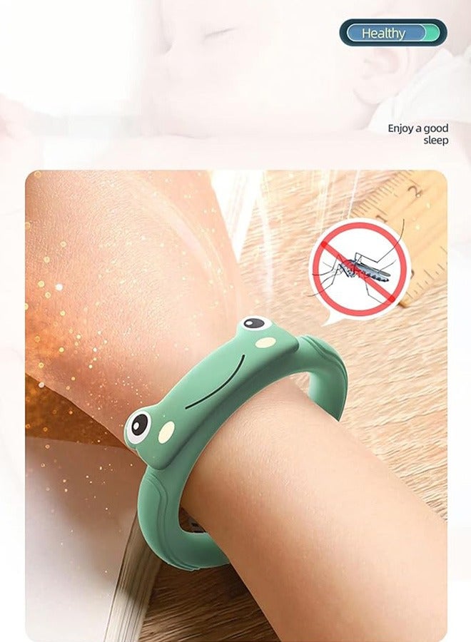 Mosquito Repellent Bracelet, Insect Repellent Bands Essential Oil Diffusion Mosquito Wristband DEET-Free Natural Plant for Babies Kids Adults (Green) - Image 2