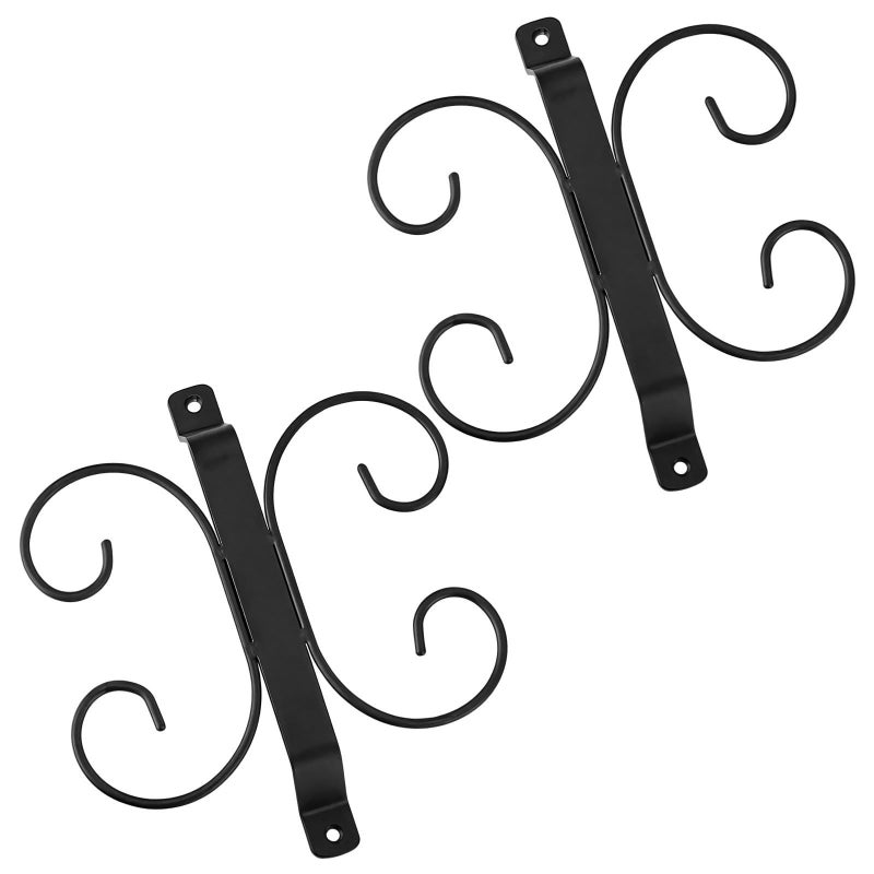 Iron Under Cabinet Wine Glass Rack Holds 4 Glasses with Roll Design Black - Image 4