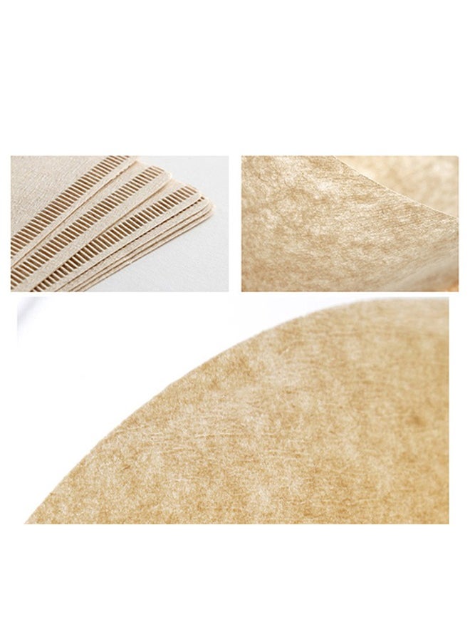 Bukela - Coffee Filters, V60 Coffee Filter Paper, 2-4 Cups Natural Disposable Coffee Filters, Unbleached Coffee Paper Filters V02, Compatible with V60 Dripper and No.2 Size Pour Over Drippers, 100pcs - Image 1