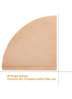 Bukela Coffee Filters, V60 Coffee Filter Paper, 2-4 Cups Natural Disposable Coffee Filters, Unbleached Coffee Paper Filters V02, Compatible with V60 Dripper and No.2 Size Pour Over Drippers, 100pcs  - Image 5