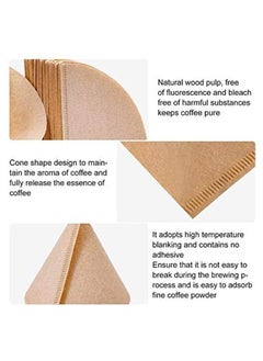 Bukela Coffee Filters, V60 Coffee Filter Paper, 2-4 Cups Natural Disposable Coffee Filters, Unbleached Coffee Paper Filters V02, Compatible with V60 Dripper and No.2 Size Pour Over Drippers, 100pcs  - Image 2
