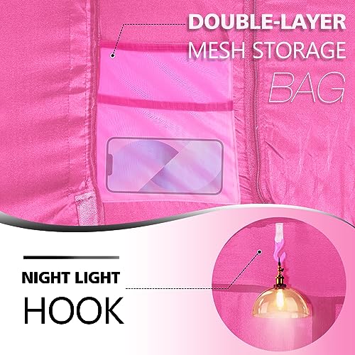 RIYDH Bed Tent Bed Canopy King Size Tents for Adult and Kids- Original Design Portable Dream Tent Indoor Sleeping Tents 80% Blackout with 3 Doors Breathable Big Space Tents - Image 5