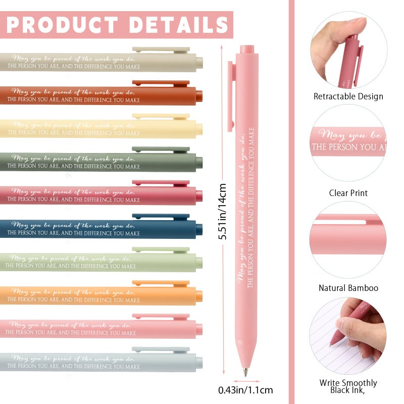 Jetec 25 Sets Christmas Team Employee Appreciation Gifts Motivational Spiral Notebooks with Sticky Notes Ballpoint Pens Coworker Inspirational Thank You Gifts(Bright Color You are) - Image 3