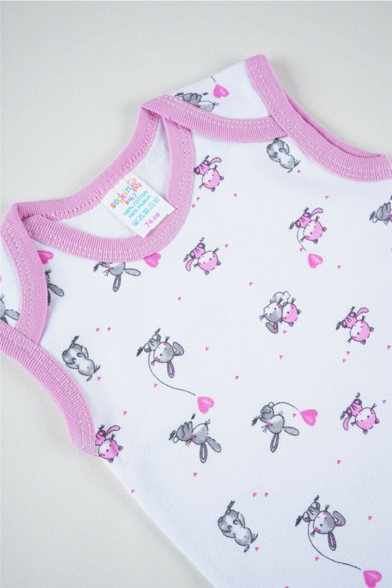 Miniko Kids Exclusive Cotton Patterned Baby Suspender Snap Bodysuit  - Image 2