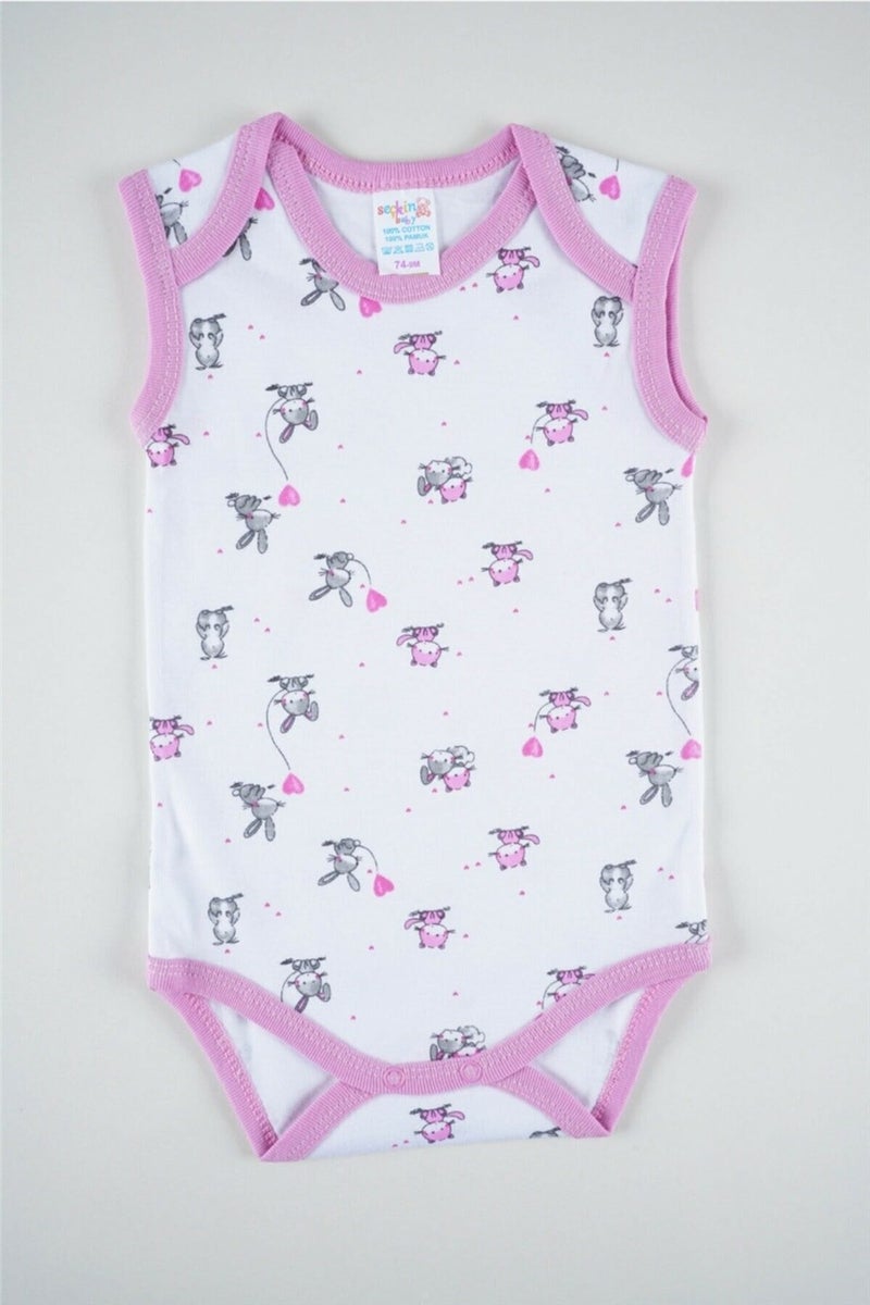 Miniko Kids Exclusive Cotton Patterned Baby Suspender Snap Bodysuit  - Image 1