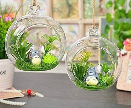 Virya Glass Hanging Planter Tea Light Candle Holder 4 x 45 2
