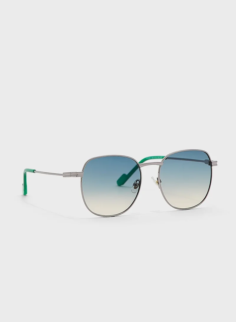 ELLA Rounded Aviator Ombre Sunglasses
