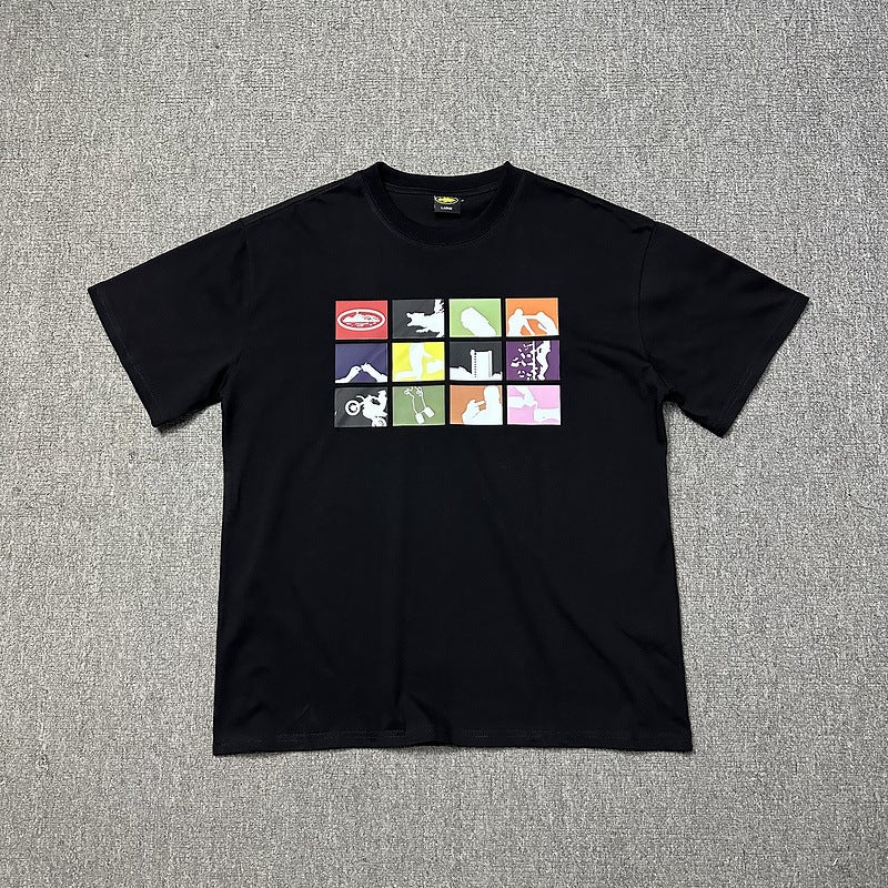 Short-Sleeved T-Shirt With Letter Logo Print, Round Neck, American Casual, Loose Half-Sleeve - Image 3