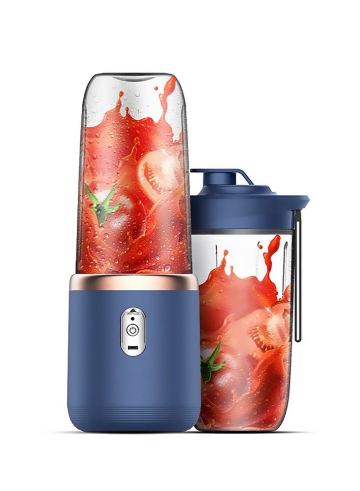 خلاط عصير محمول 400 مل مع شاحن USB لعصير الليمون والبرتقال، آلة صنع عصير الفواكه والسموذي بسعة 2 أكواب - Image 1