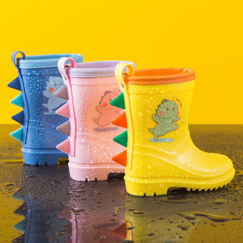 Children'S Rain Boots Export Export Non-Slip Soft Sole Lightweight Kidsren'S Male And Female Baby Medium Rain Boots Toddler Water Shoes - Image 2