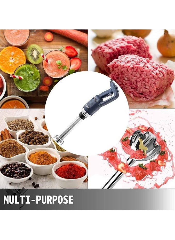 LETWOO LETWOO 500W Variable Speed 4000 to 16000RPM Commercial Immersion Blender Hand Held Mixer with 15.7Inch 304 Stainless Steel Removable Shaft & Detachable Whisk Attachment.  - Image 4