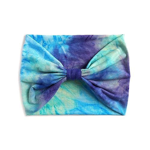 XFyt Microfiber Tie-Dye Yoga Hair Bands|Stay Stylish And Sweat-Free Bandana Workout Sweatband|Fashionable Head Bands For Your Fitness Gym Running (Dark Blue) - Image 2