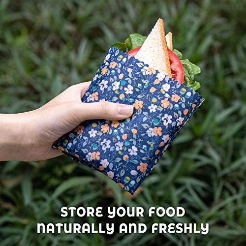 Akeeko Reusable Beeswax Food Wraps - Assorted 9 Packs, Eco-Friendly Reusable Wrap, Biodegradable, Zero Waste, Organic Cloth, Sustainable, Plastic-Free Food Storage, 1Large, 3Medium, 5Small Sizes - Image 5