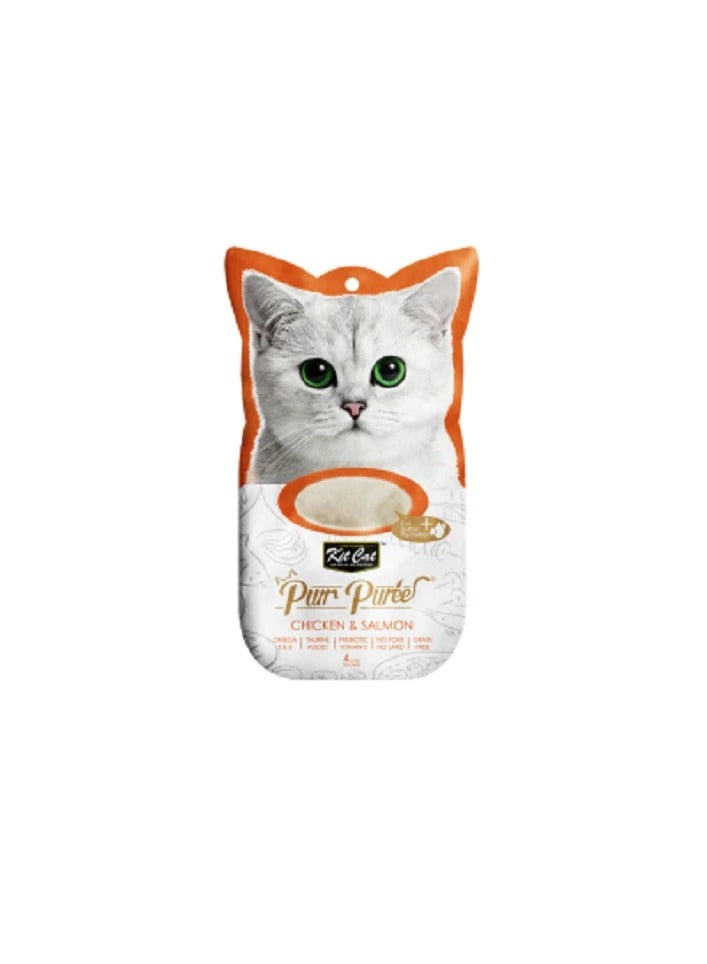 Kit Cat Purr Puree Chicken & Salmon Cat Treats - Image 1
