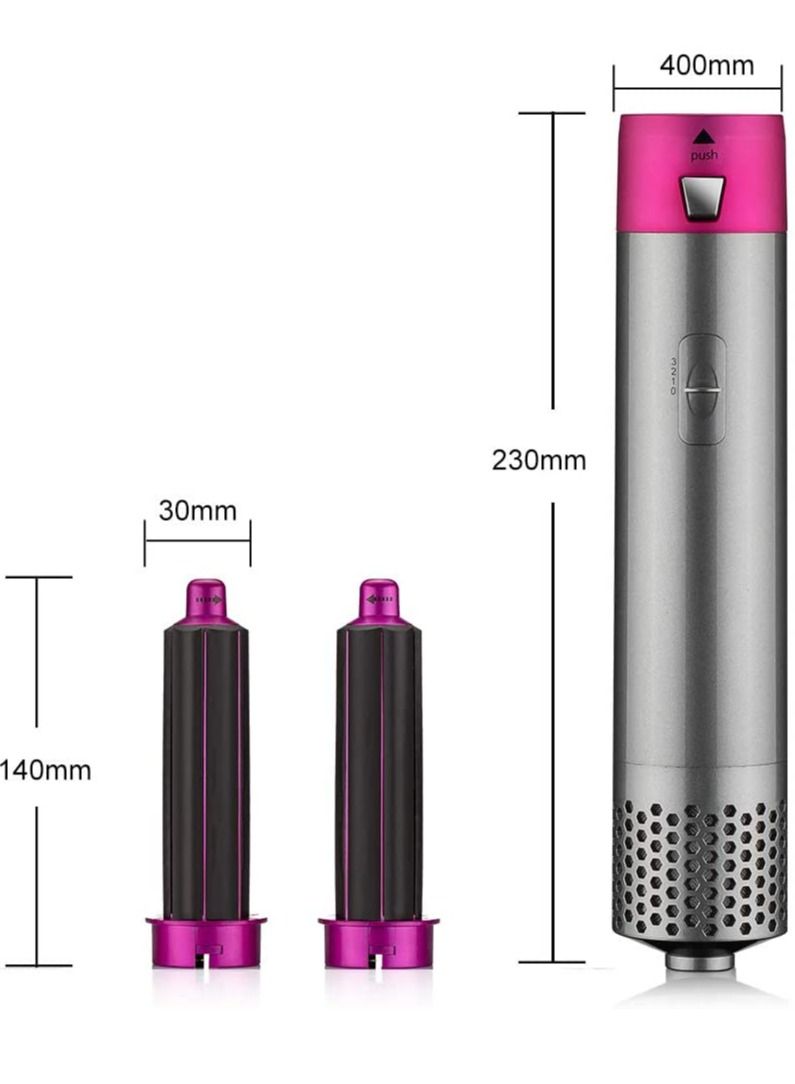 5 in 1 Hot Air Styler Electric Blow Dryer Comb Curling Wand Detachable Negative Ion Straightener Hair Brush - Image 3