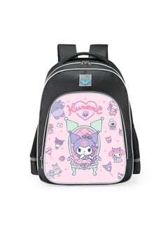 Primary school girls' schoolbag 1-3-6 years old backpack shoulder pad lightweight pink warning strip backpack,B-30-Re reflective-medium-labrary-black