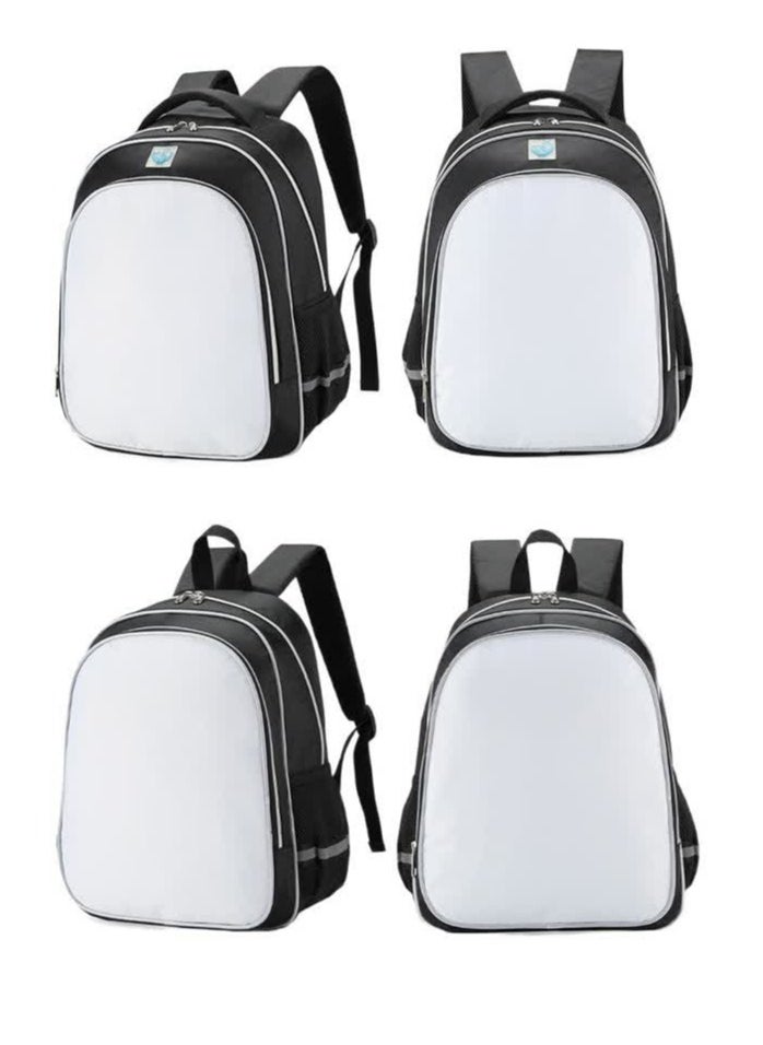 Generic - Primary school girls' schoolbag 1-3-6 years old backpack shoulder pad lightweight pink warning strip backpack,B-30-Re reflective-medium-labrary-black - Image 1